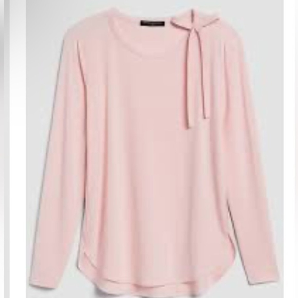 Banana Republic Factory CREPE TIE-NECK TOP, NWT, size S